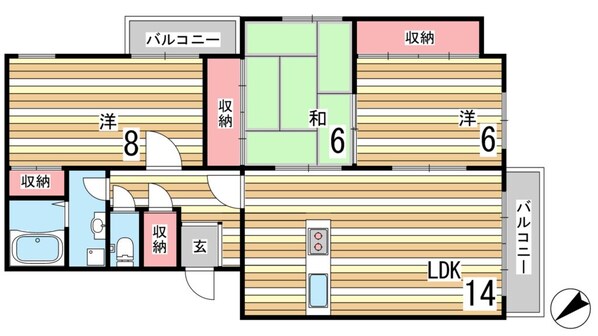 オプティマ三条の物件間取画像